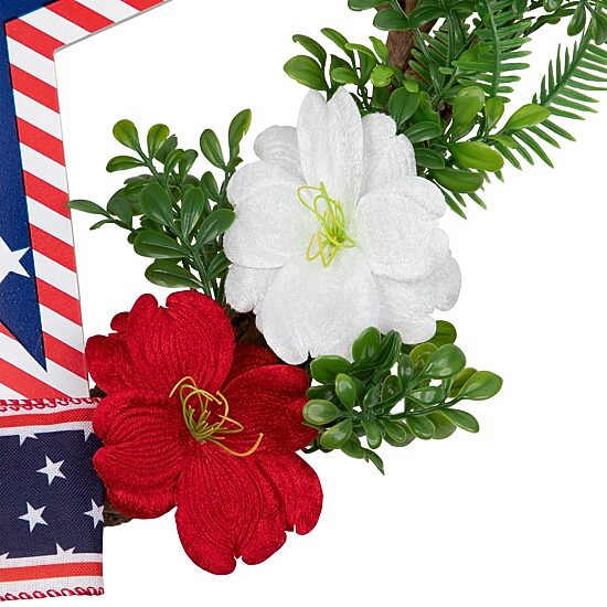 Northlight 24" Star Floral Twig Wreath