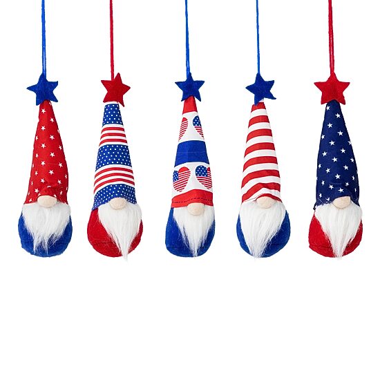 Northlight 6.5" Hearts Stars And Stripes 5-pc. 4th of July Ornament
