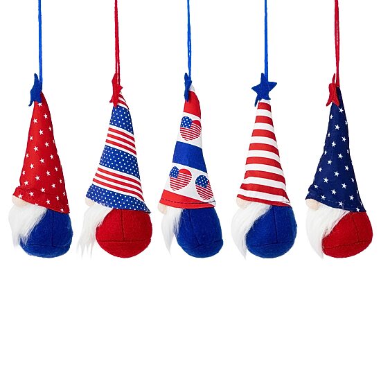 Northlight 6.5" Hearts Stars And Stripes 5-pc. 4th of July Ornament