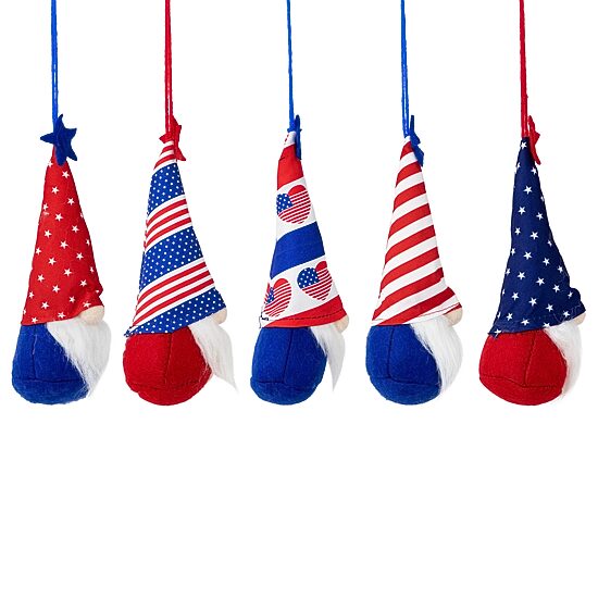 Northlight 6.5" Hearts Stars And Stripes 5-pc. 4th of July Ornament