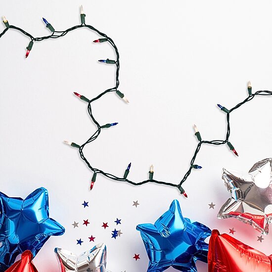 Northlight 10ft Mini - Red White And Blue String Lights