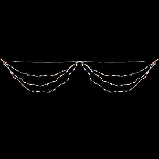Northlight 6ft Mini Swag - Red White And Blue String Lights