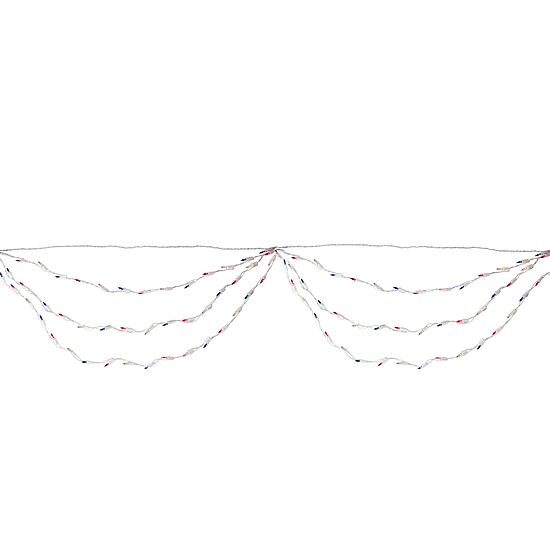 Northlight 6ft Mini Swag - Red White And Blue String Lights