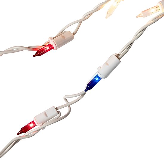Northlight 6ft Mini Swag - Red White And Blue String Lights