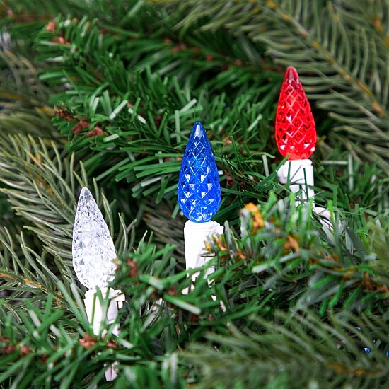 Northlight 16.5ft Led C6 Faceted - Red White And Blue String Lights