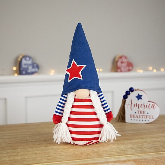 Northlight 10.5" Girl With Braids - Red And Blue Gnome