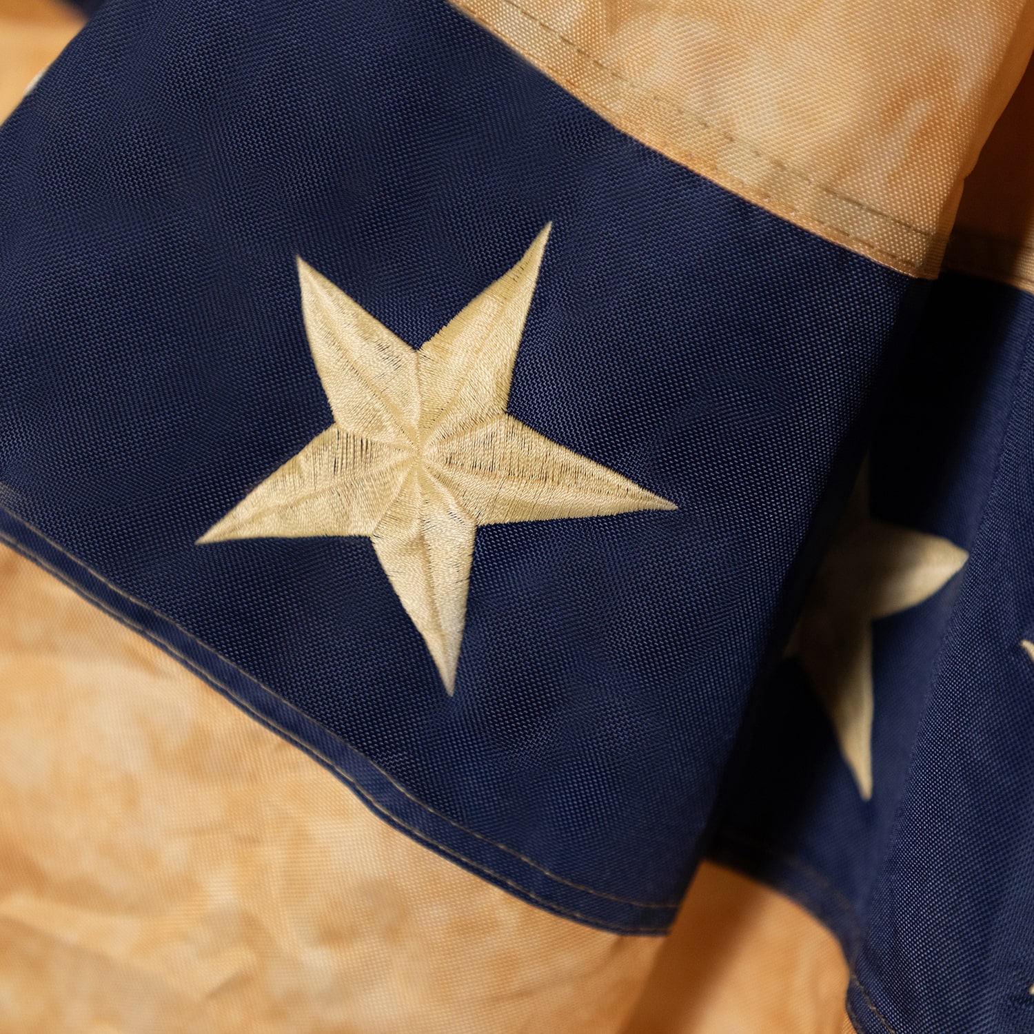 Northlight 48" Tea-Stained Pleated Usa Flags