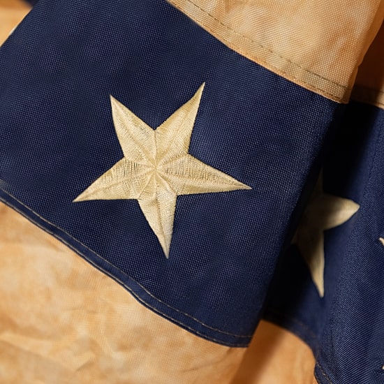 Northlight 48" Tea-Stained Pleated Usa Flags