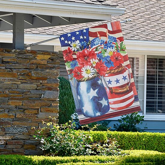 Northlight 28" Stars And Stripes Flower Bouquets Outdoor Flags