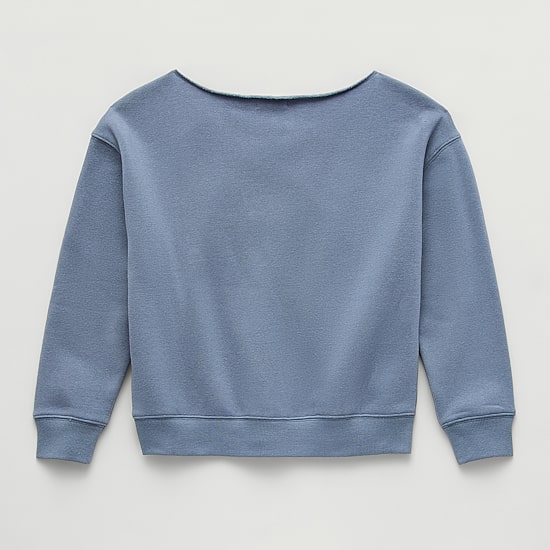 Eyeshadow Big Kid Girls Boat Neck Fleece Long Sleeve Sweatshirt