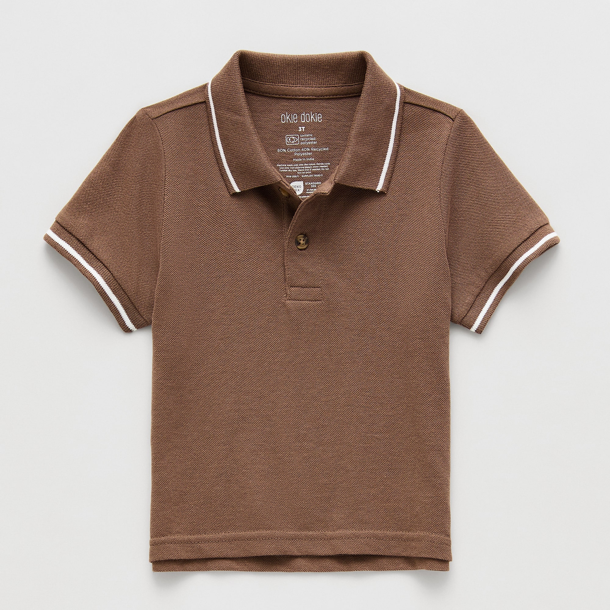 Okie Dokie Toddler & Little Boys Short Sleeve Regular Fit Polo Shirt