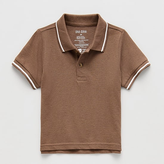 Okie Dokie Toddler & Little Boys Short Sleeve Regular Fit Polo Shirt