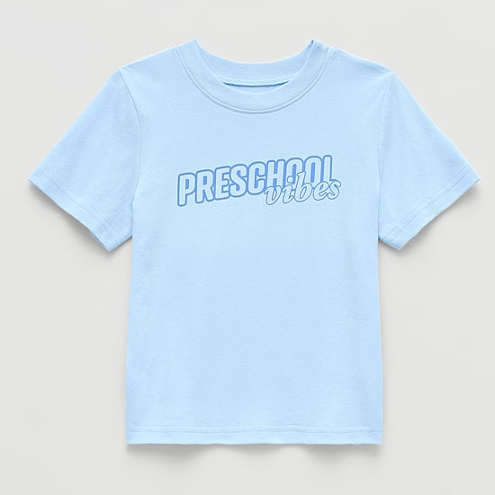 Okie Dokie Toddler & Little Boys Crew Neck Short Sleeve Classic Fit Graphic T-Shirt