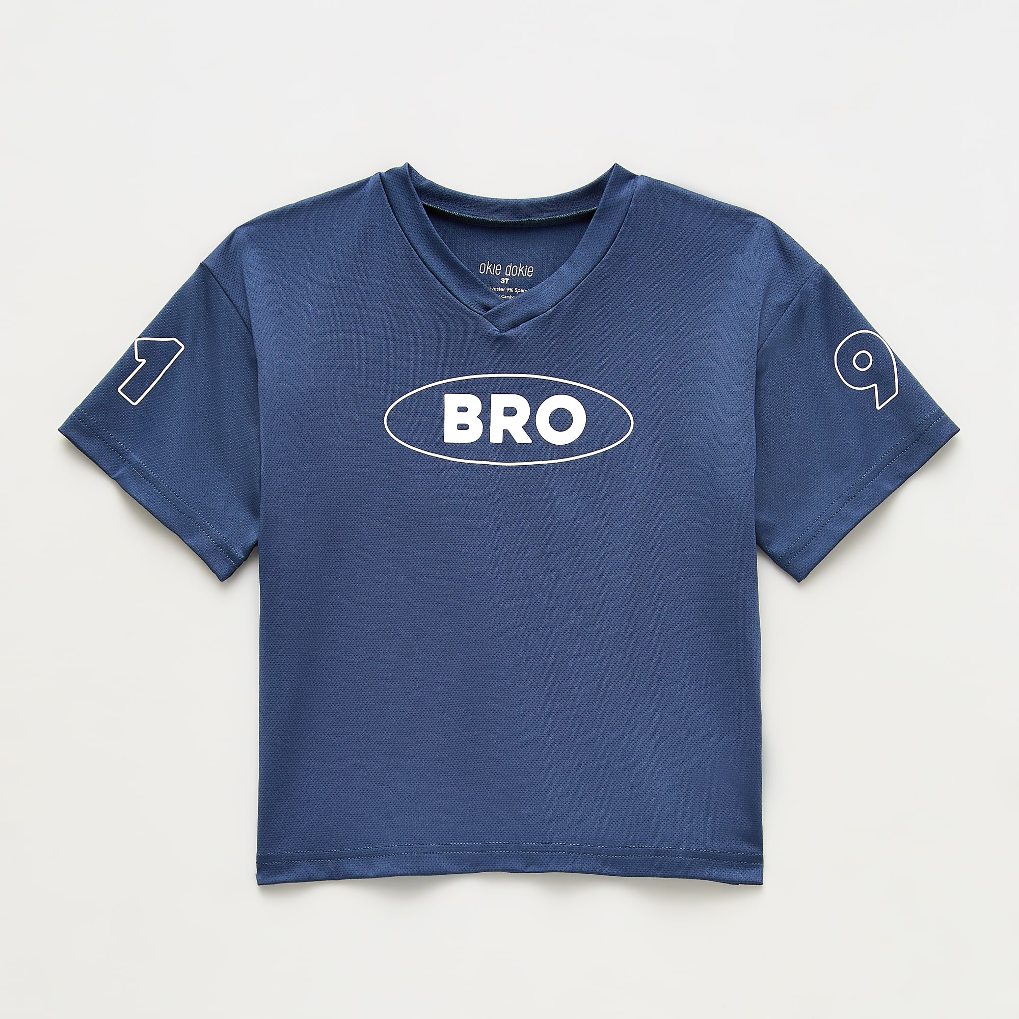 Okie Dokie Toddler & Little Boys V Neck Short Sleeve Oversized Graphic T-Shirt