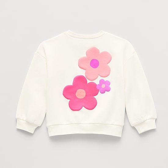 Okie Dokie Toddler & Little Girls Round Neck Fleece Long Sleeve Sweatshirt