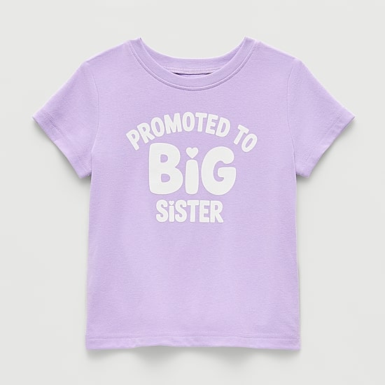 Okie Dokie Toddler & Little Girls Round Neck Short Sleeve Regular Fit Graphic T-Shirt