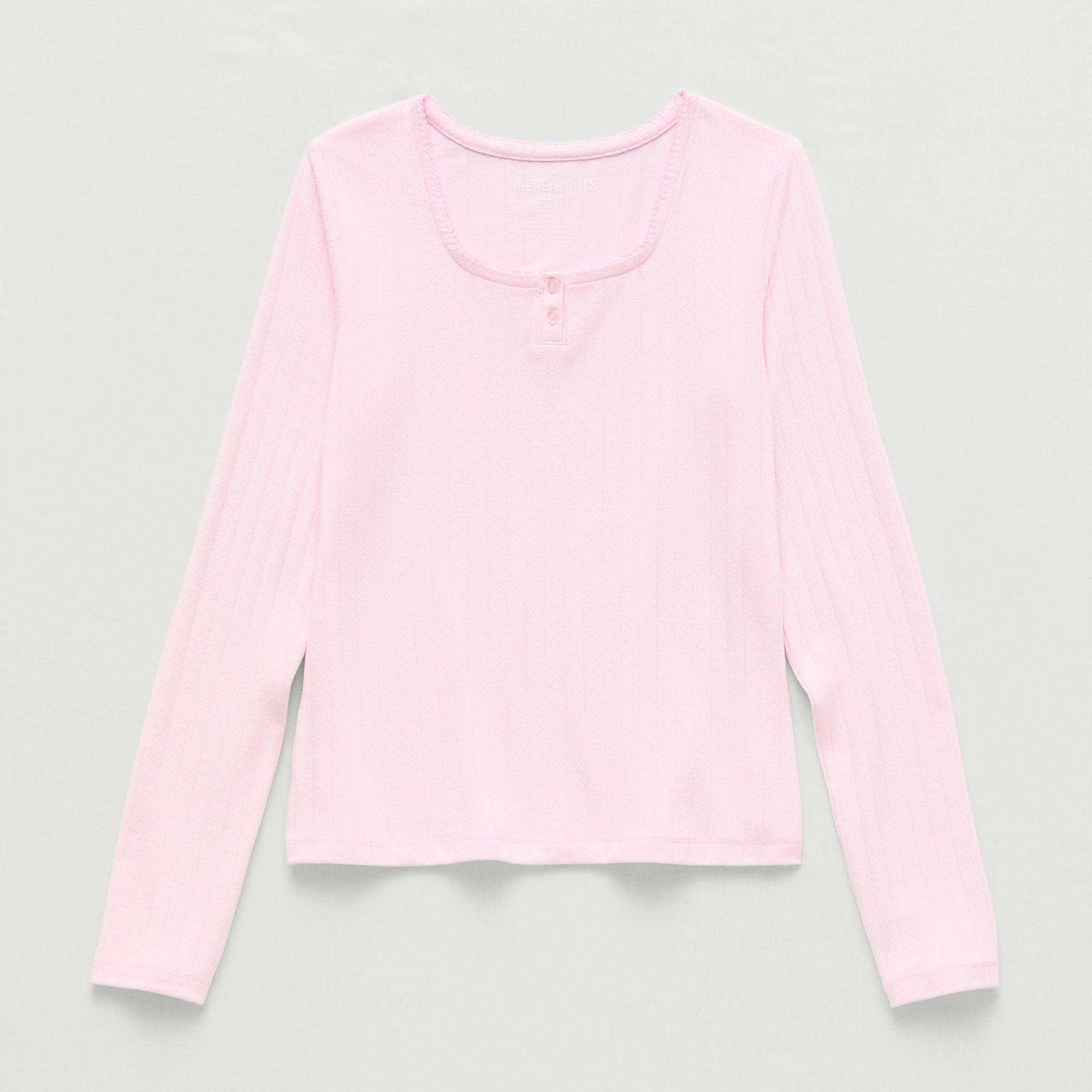 Thereabouts Little & Big Kid Girls Square Neck Long Sleeve T-Shirt
