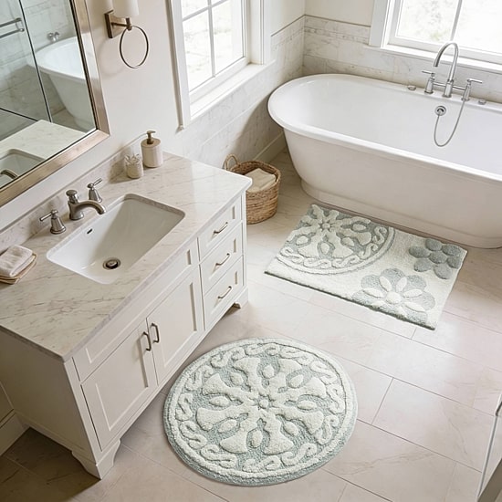 Madison Park Marrakesh Medallion Cotton Tufted Rug