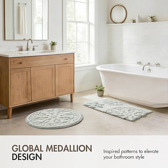 Madison Park Marrakesh Medallion Cotton Tufted Rug