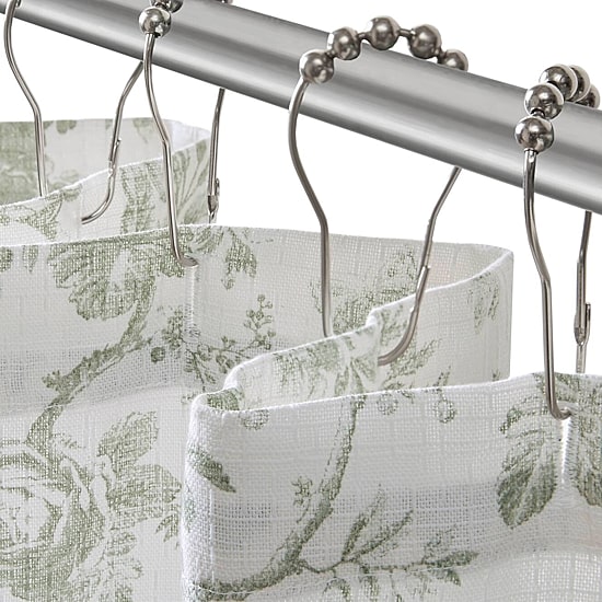 Laura Ashley Walled Garden Textured Floral Shower Curtain