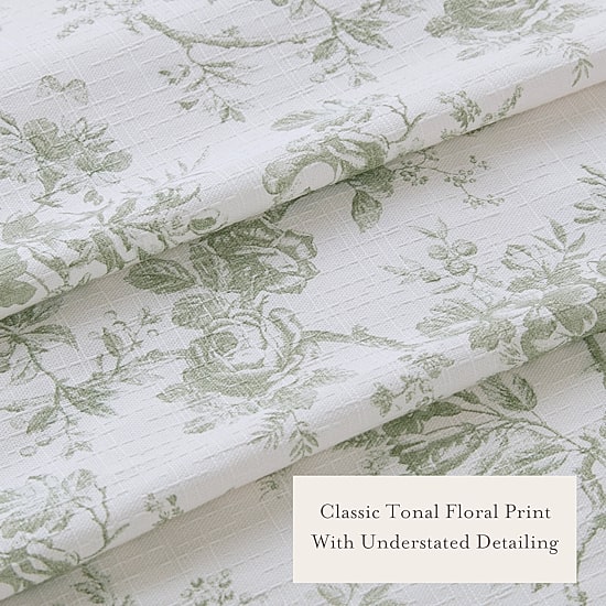 Laura Ashley Walled Garden Textured Floral Shower Curtain