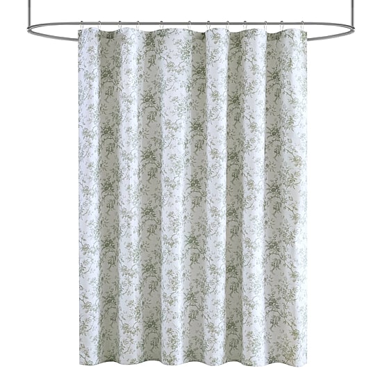 Laura Ashley Walled Garden Textured Floral Shower Curtain