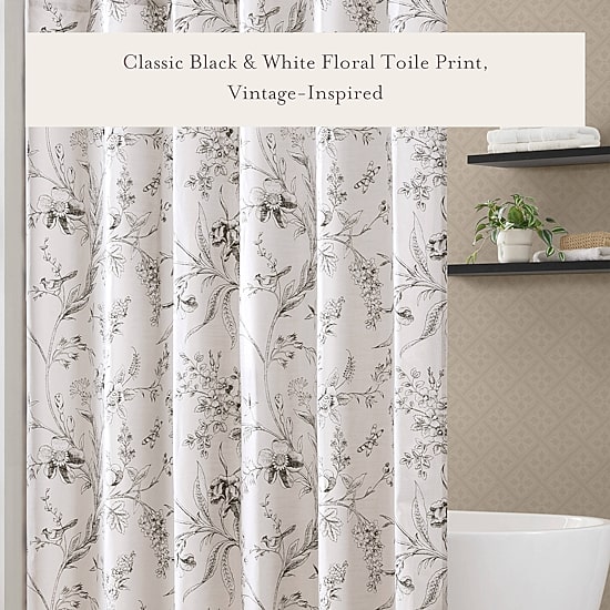 Laura Ashley Branch Toile Shower Curtain