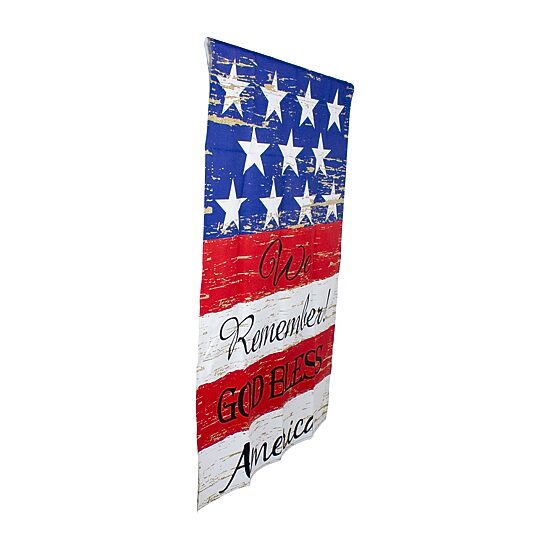 Northlight 40" Stars And Stripes "We Remember God Bless America" House Flags