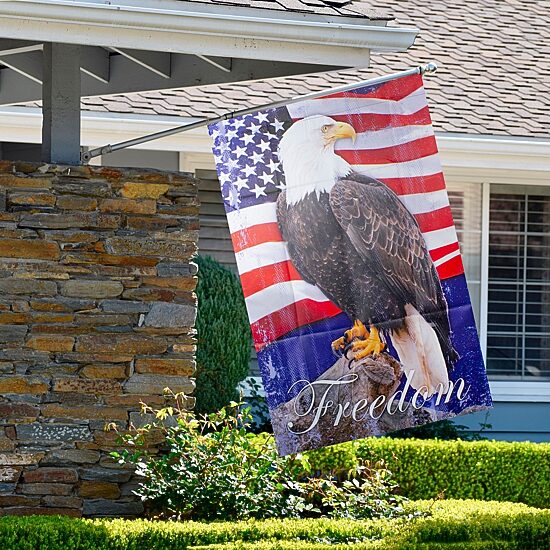 Northlight 28" Freedom Bald Eagle Outdoor House Flags