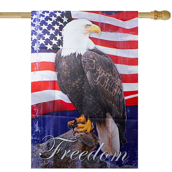 Northlight 28" Freedom Bald Eagle Outdoor House Flags