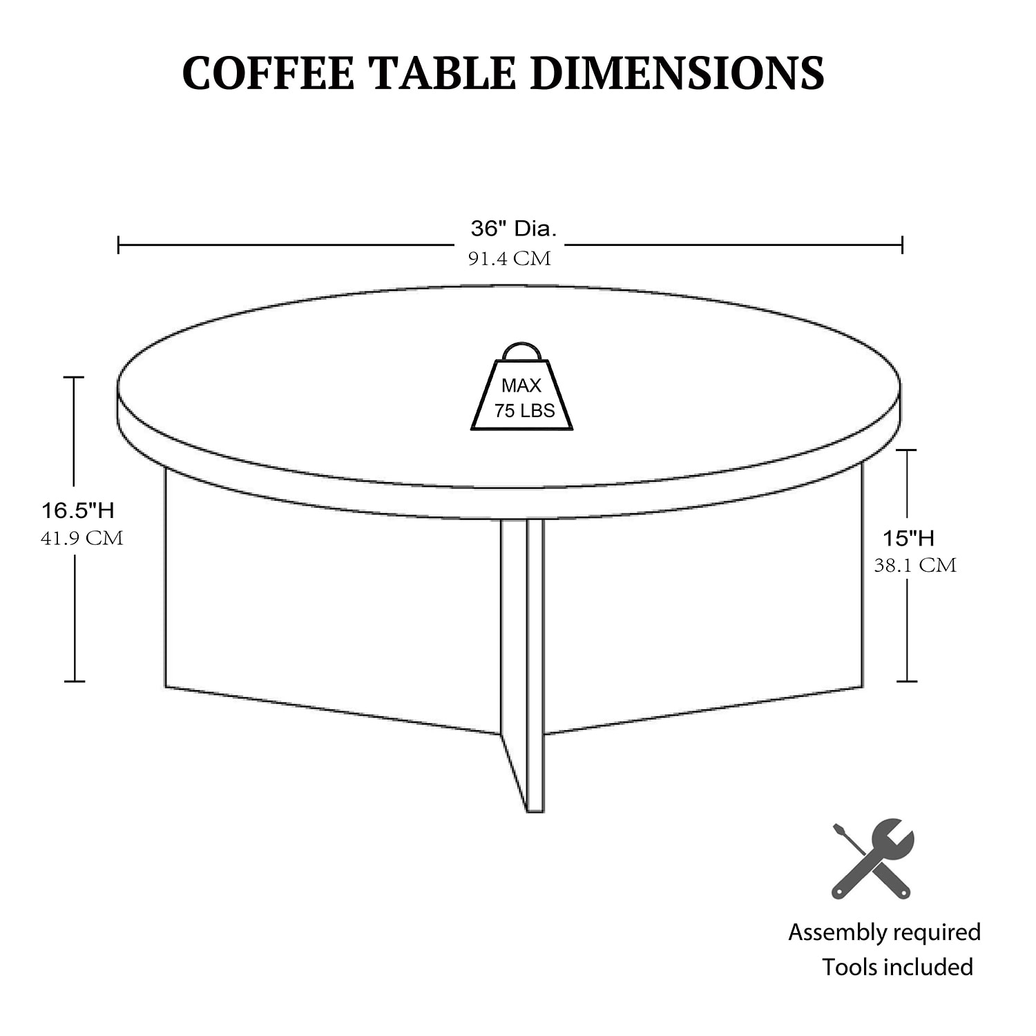 Martha Stewart Martha Stewart Sadie Round Coffee Table Coffee Table