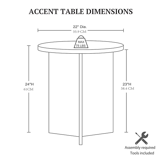 Martha Stewart Sadie Accent Table