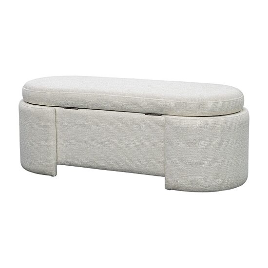 Martha Stewart Leslie Storage Bench in Ivory
