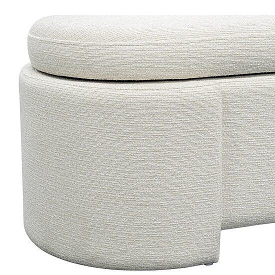 Martha Stewart Leslie Storage Bench in Ivory