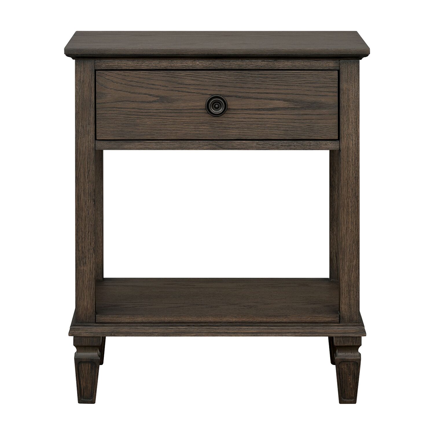 Madison Park Signature Victoria One-Drawer Wood Bedside Table With Shelf 1-Drawer Nightstand