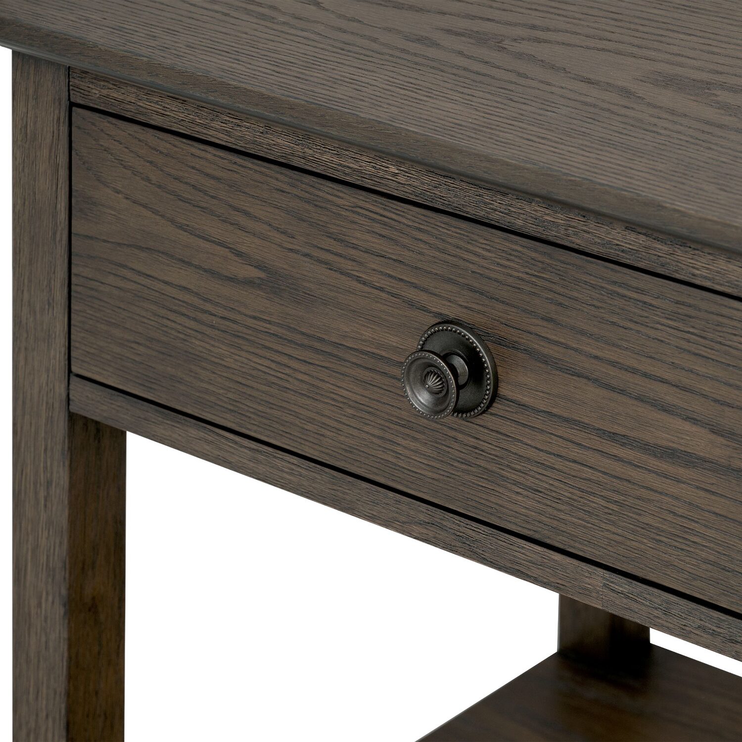 Madison Park Signature Victoria One-Drawer Wood Bedside Table With Shelf 1-Drawer Nightstand
