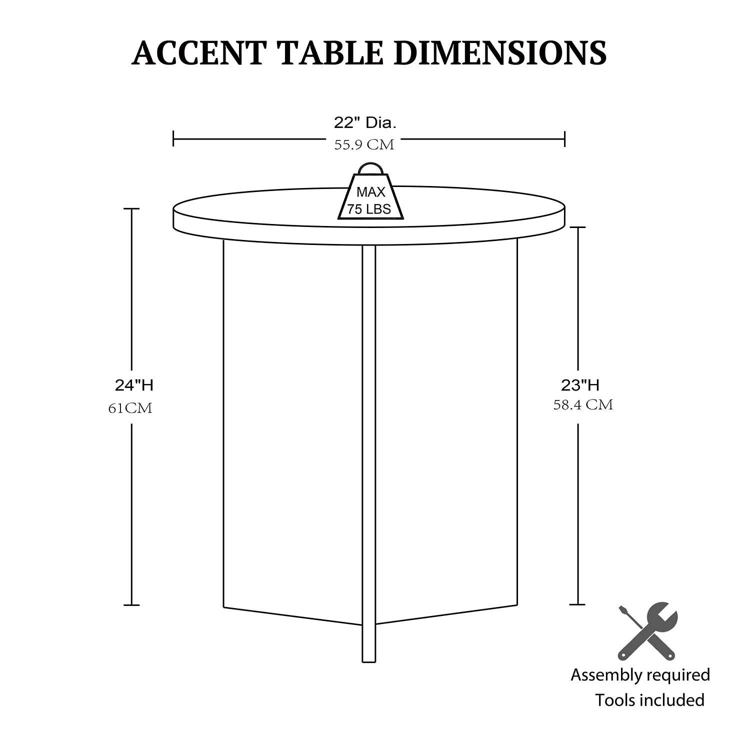 Martha Stewart Sadie Accent Table