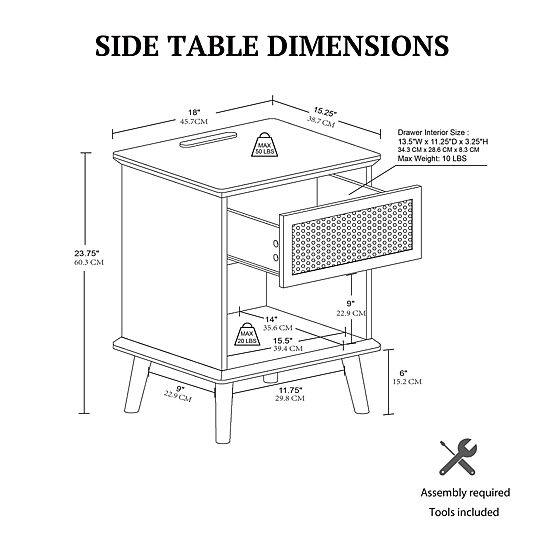 INK+IVY Teagan Side Table