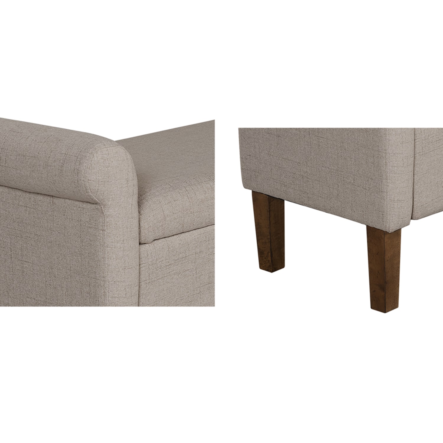 510 Design Aubrey Storage Bench in Cream