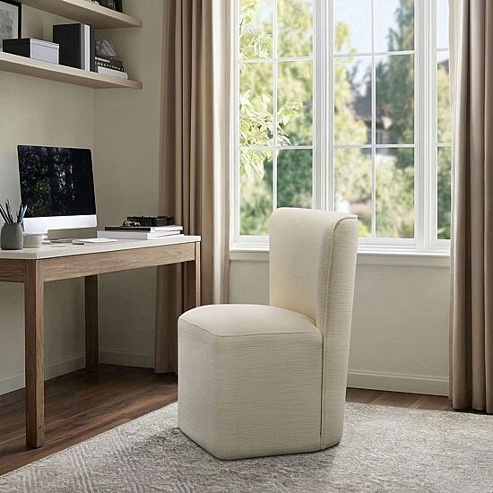 Madison Park Vela Dining Chair in Cream