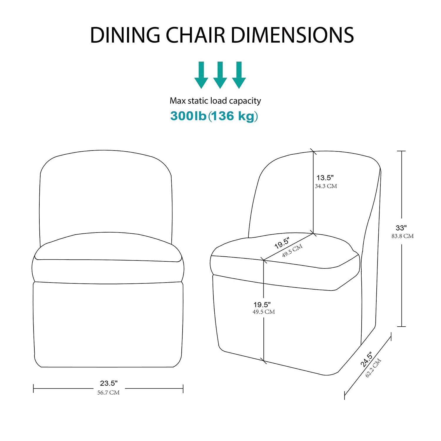 INK+IVY Ink+Ivy Lyra Dining Chair With Castors Upholstered Dining Chair