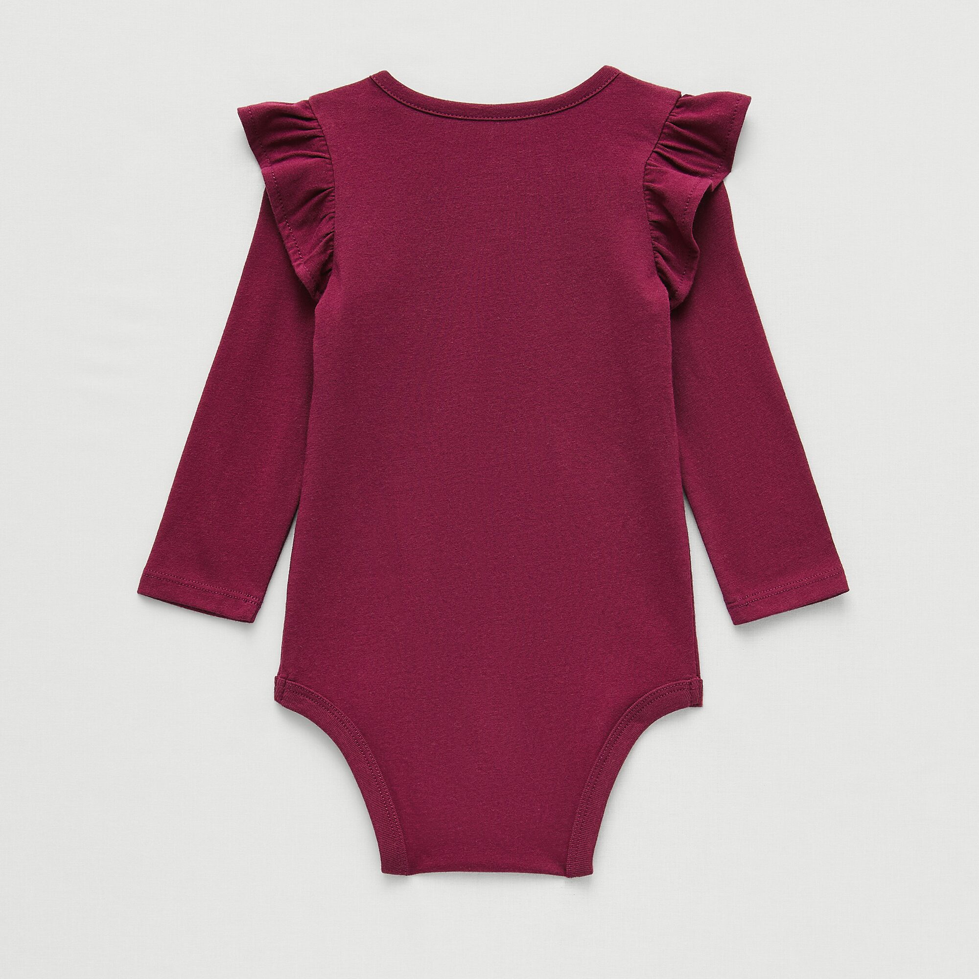 Okie Dokie Baby Girls Round Neck Long Sleeve Bodysuit