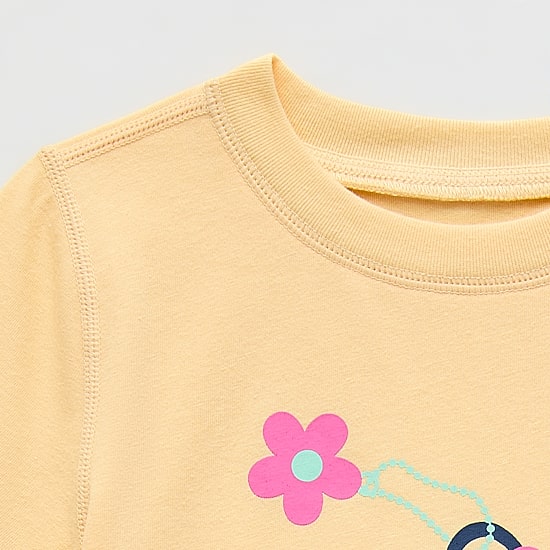 Okie Dokie Toddler Girls Easy-on + Easy-off Sensory Friendly Round Neck Short Sleeve Adaptive Regular Fit Graphic T-Shirt