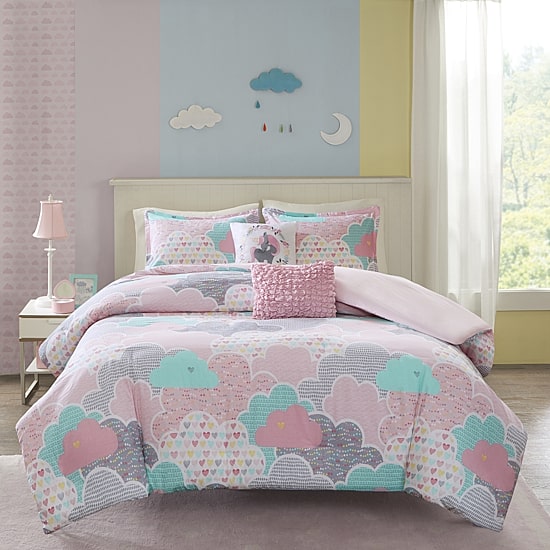 Intelligent Design Bliss 100% Cotton Duvet Cover Set with Decorative Pillows