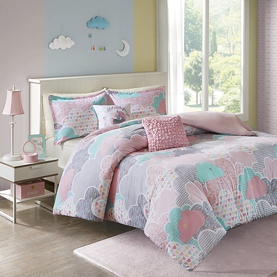 Intelligent Design Bliss 100% Cotton Duvet Cover Set with Decorative Pillows