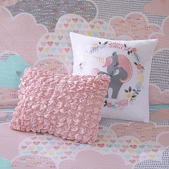 Intelligent Design Bliss 100% Cotton Duvet Cover Set with Decorative Pillows