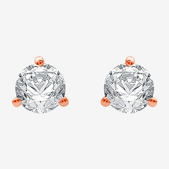 Ever Star (E-F / Si1-Si2) 1/2 CT. T.W. Lab Grown White Diamond 14K Gold 4.6mm Round Stud Earrings
