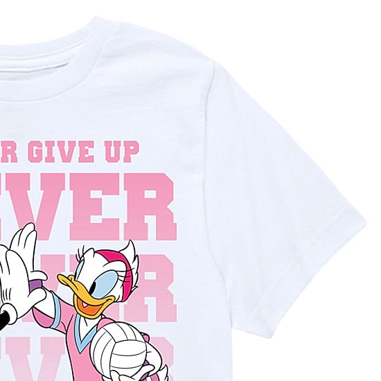 Disney Collection Little & Big Kid Girls Crew Neck Short Sleeve Regular Fit Mickey and Friends Minnie Mouse Graphic T-Shirt