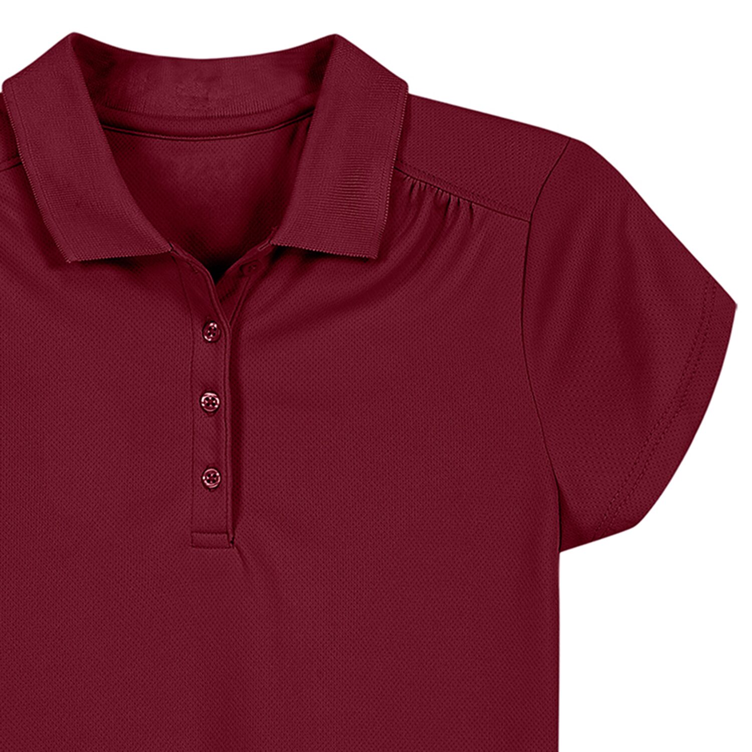 IZOD Performance Mesh Little & Big Kid Girls Short Sleeve Regular Fit Wrinkle Resistant Moisture Wicking Polo Shirt