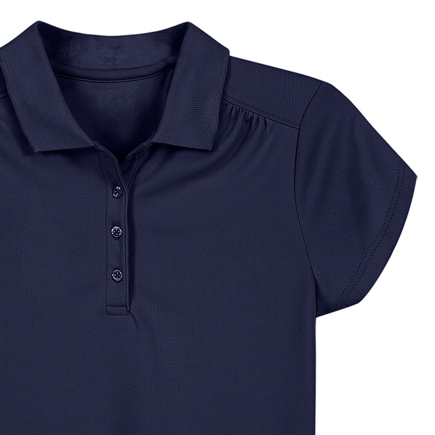 IZOD Performance Mesh Little & Big Kid Girls Short Sleeve Regular Fit Wrinkle Resistant Moisture Wicking Polo Shirt
